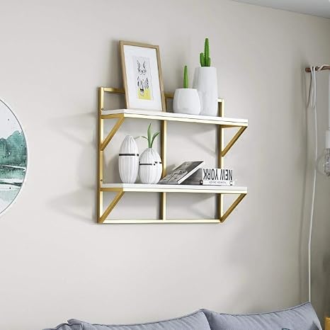 gsm@ Estante de Pared Doble Dormitorio Sala de Estar Creativo ...