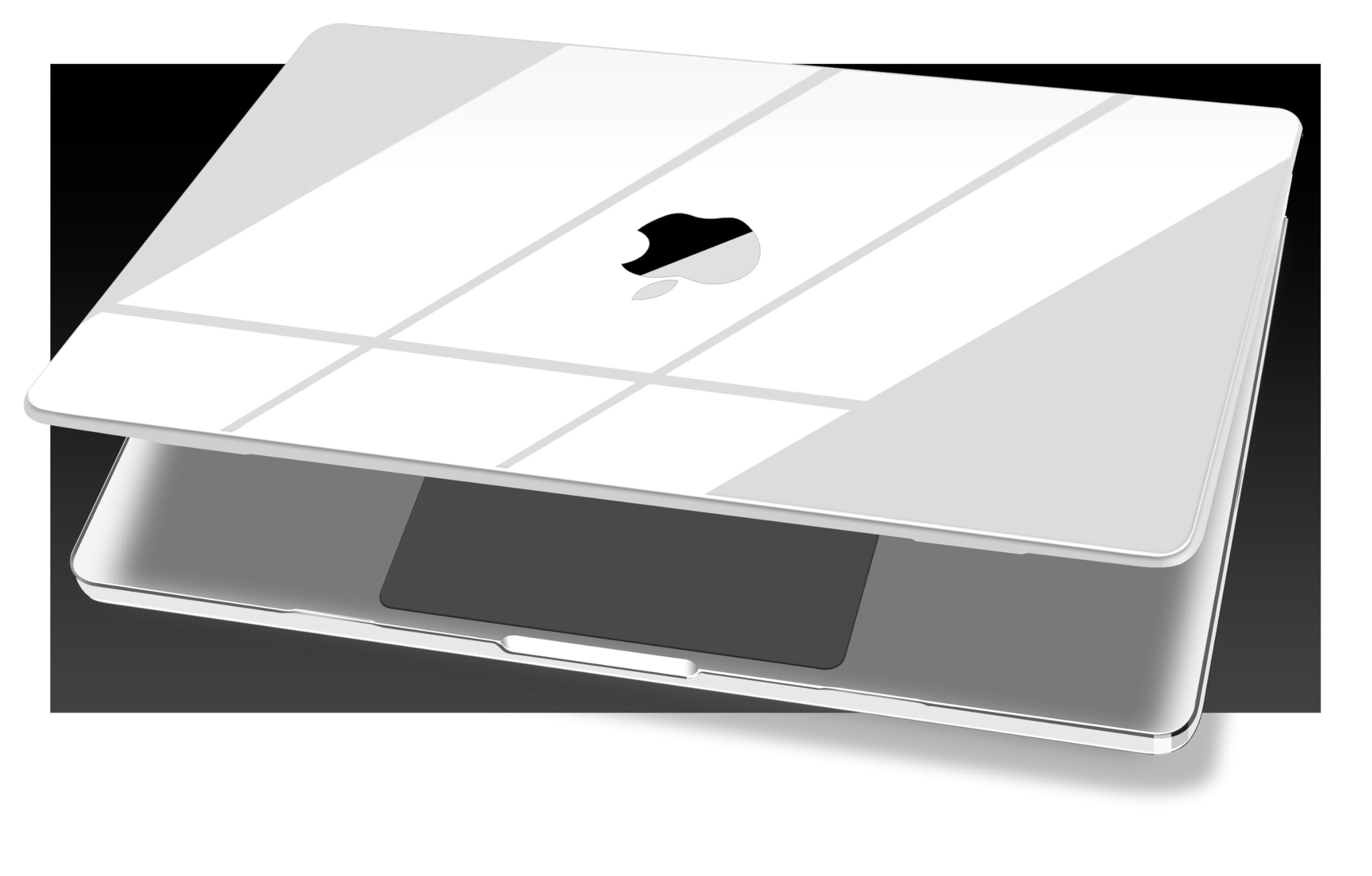 UESWILL Compatible with 2022-2026 MacBook Air 13 inch M5 M4 M3 M2 Case Model A3449 A3240 A3113 A2681, Glossy Crystal Hard Shell Cover + Microfiber Cloth, Transparent