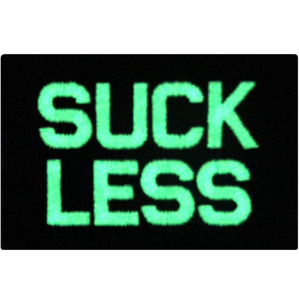 Glow in Dark Patch Tactical Suck Less Military Morale Embroidered Applique Fastener Hook & Loop Emblem