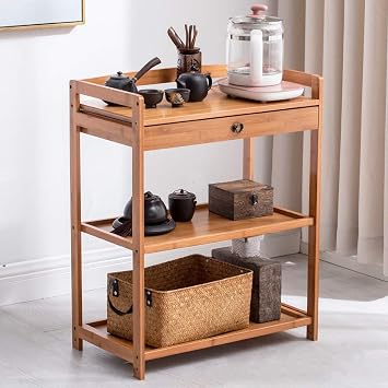 wooden push trolley
