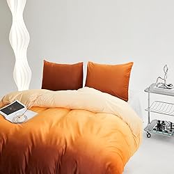 Cottonight Velvet Comforter King Fluffy Sunset
