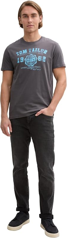 Maglietta con Logo Stampato, Uomo, Grigio (Tarmac Grey 10899), M