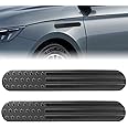 Icyhaws 2PCS USA American Metal Flag Emblem, Decor Car Accessories 3D Patriotic US Flag Auto Fender Emblem for SUV Truck Motorcycle Metal Adhesive - Black