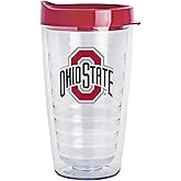 Logo Brands Ohio State 16oz Flipside Dbl Wall Clear Tumbler
