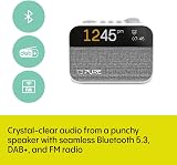 Pure Moment Bedside Office Alarm Clock DAB+ FM Bluetooth Sleep Sounds White view 2