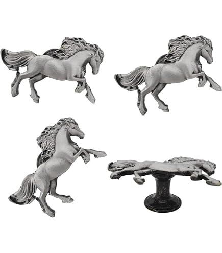 6-Pack Silver Running Horse Drawer Pulls - Crystal Glass Cabinet Knobs For Kitchen, Bathroom & Furniture - View #3