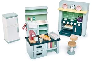 Tender Leaf Toys - Dovetail Dollhouse Accessories - Detailed Ultra Stylish Wooden Furniture Sets and Room Decor - Encourage C