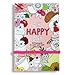 ‘OH HAPPY DAY’ Postcard Coloring Book, 30 Postcards 4X6, Elastic Closure- Greeting Cards Set Anti Stress Coloring Postcard Book Color Therapy Stationery Note Cards Set