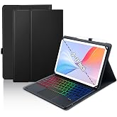 MePadKey Universal Touchpad Keyboard Case for 9.7,10.1,10.2,10.5",10.9",11" | ipad/Samsung Tablet, Rainbow Backlight TrackPad Keyboard with Type-C Charging Port fit 9.7-11 inch Android (Black)
