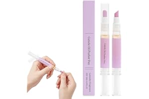 2 in 1 Cuticle Oil Pusher Pen with Ceramic Tip, Nail Cuticle Remover Nail Care Pen Tool for Dry Damaged Nails Hangnails Moist