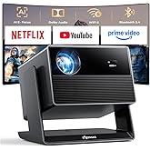 ELEPHAS Smart 4K Projector with WiFi and Bluetooth for Indoor Outdoor | Compatible with Netflix/Prime Video/YouTube, 270&deg; Rotatable, AI Auto Focus &amp; Keystone, Portable Home Theater Movie Projector