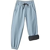 XiaoLongRen Toddler Fleece Lined Warm Joggers for Baby Boys Girls Thermal Winter Sweatpants Kids Hiking Pants