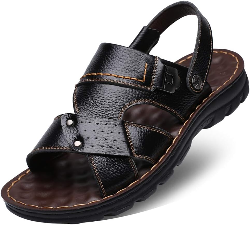 mens soft leather sandals
