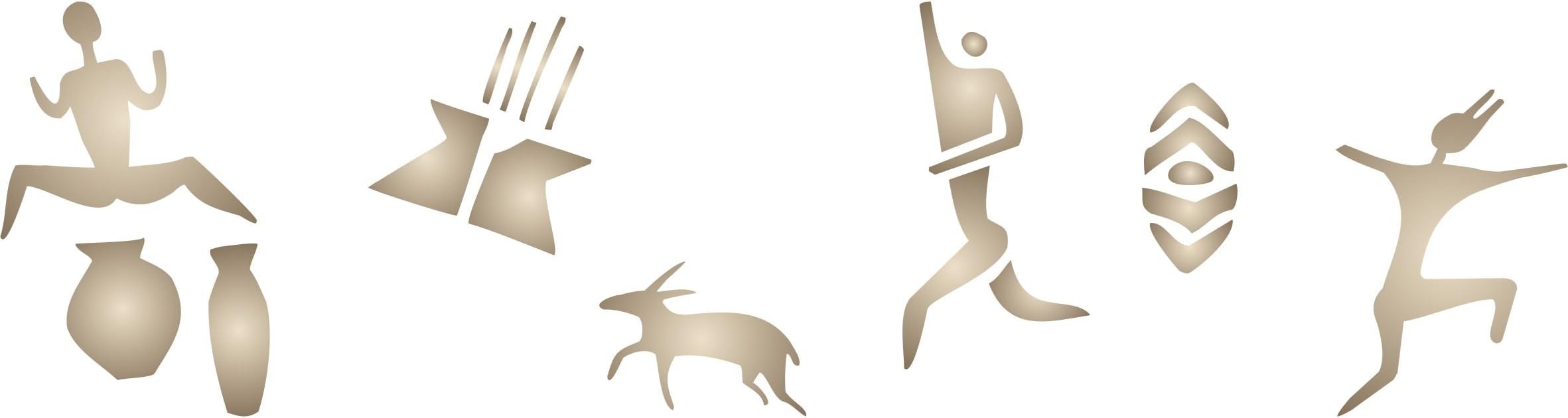 Cave Paintings Stencil, 14.5 x 4 inch - Prehistoric Rock Art Stencils by Craft KREATIVELY