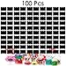 ThxToms 100 Chalkboard Labels, High-Class Waterproof and Rewritable Stickers for Jars, Folders Classification, 2