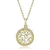 Ross-Simons 10kt Yellow Gold Tree Of Life Pendant Necklace. 16 inches