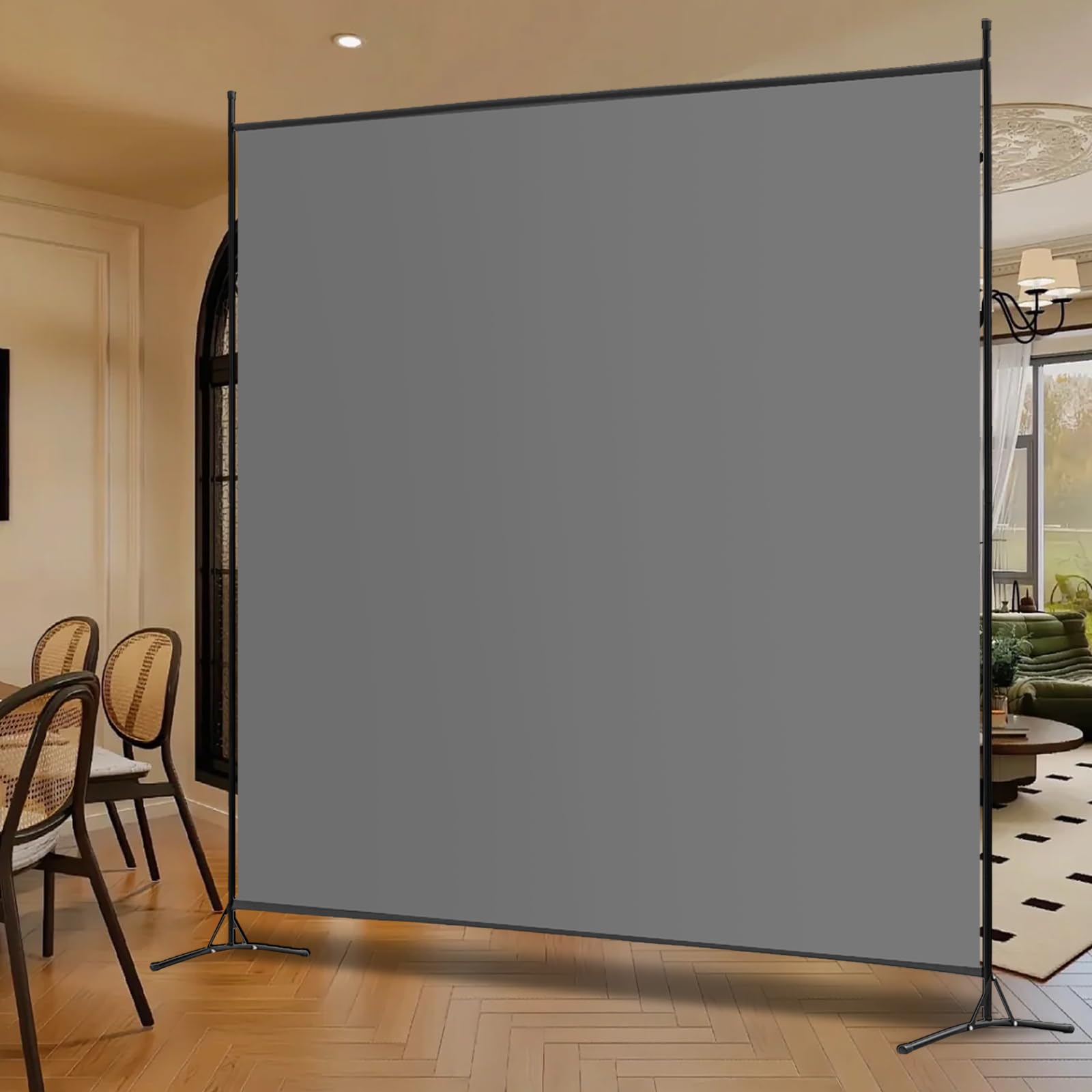 Photo 1 of ***MISSING SCREEN*** Carivia Room Divider - 6 Ft Single Panel, 69''W x 70''H Freestanding Privacy Screen for Room Separation, Portable Partition in Grey