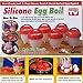 Egglettes Egg Cooker Non-stick Silicone Egg Cups Egg Proacher for Hard&Soft Boiled Eggs without the Shell As Seen on TV BPA Free FDA Approval(Pack of 6)