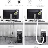 AGPTEK White Cable Tidy 3M 12-20mm Adjustable Braided Cable Protector view 5
