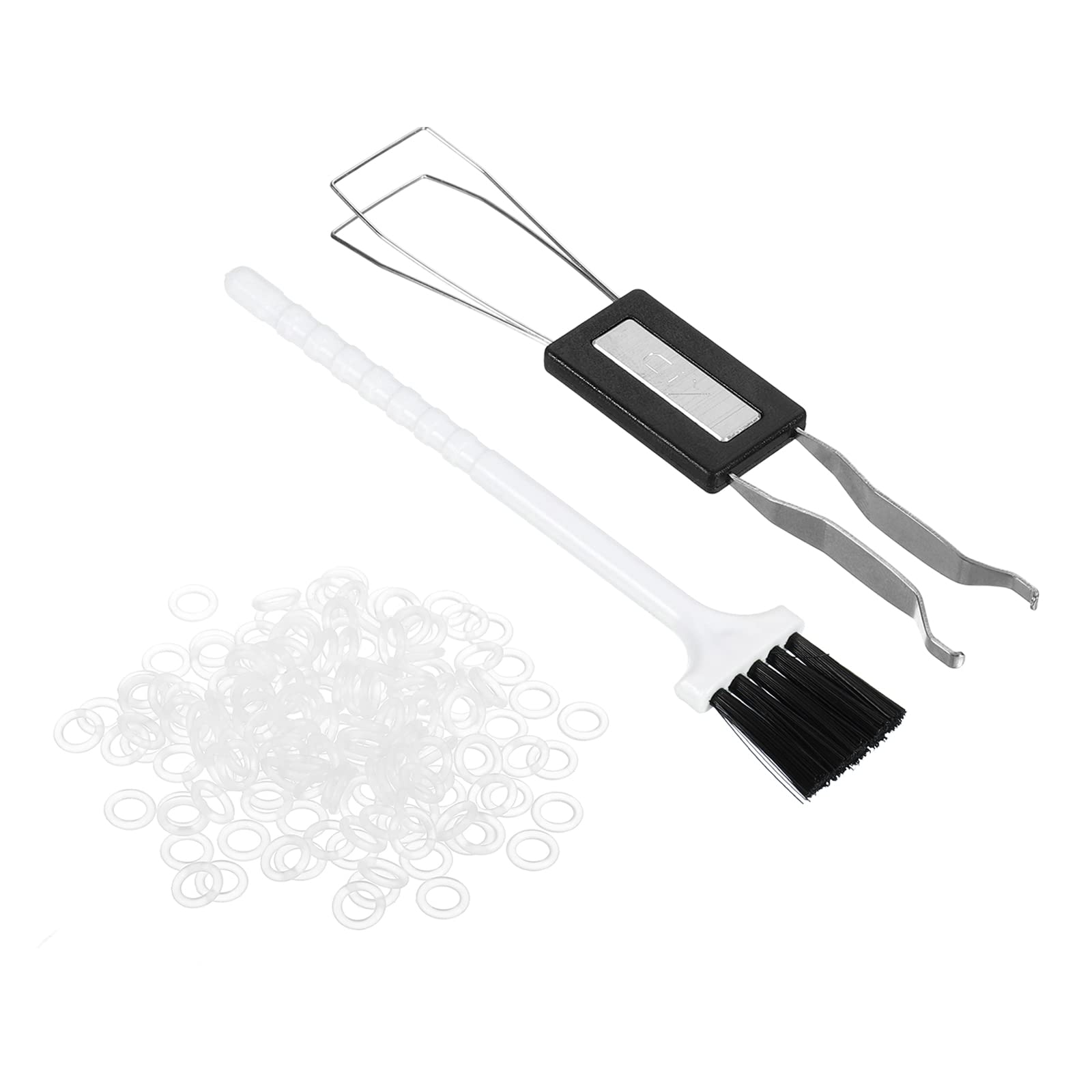 PATIKIL Keycap Puller Switch Remover, 1 Set DIY Tool Fixing Keyboard with Cleaning Brush and O-Ring for Mechanical Keyboard, Black