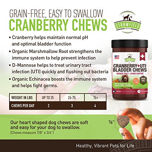 Cranberry Supplement for Dogs 120 Grain Free Dog Treats Cranberry