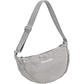 Haneulbit Crescent-Shaped Bag, Waterproof Nylon Crossbody Bag for Women, Lightweight Shoulder Bag for Daily Use