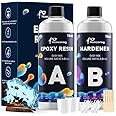 Honcaring Epoxy Resin 32OZ, Epoxy Resin Kit for Beginner, Clear Resin Epoxy for Crafts, DIY Jewelry Making, Mixing Ratio 1:1, Bubble Free & No Yellowing(16OZ×2)