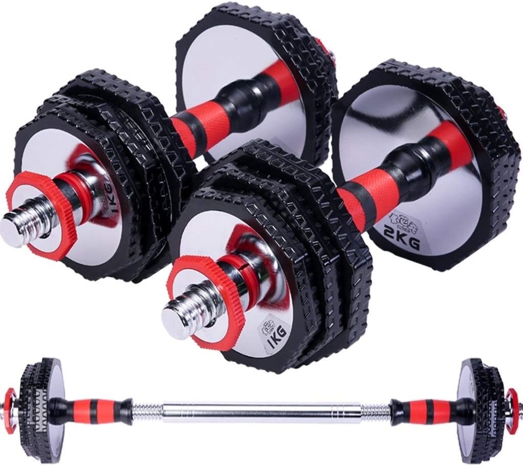 20KG Dumbbell Weight Set Dumbbells Barbell Combination Detachable for Gym Home Bodybuilding Training with Portable Box