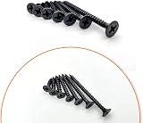 ZHENGYYUU M4 Self-Tapping Screws Wood Assortment 185 Pcs Black Cross Pan Head view 5