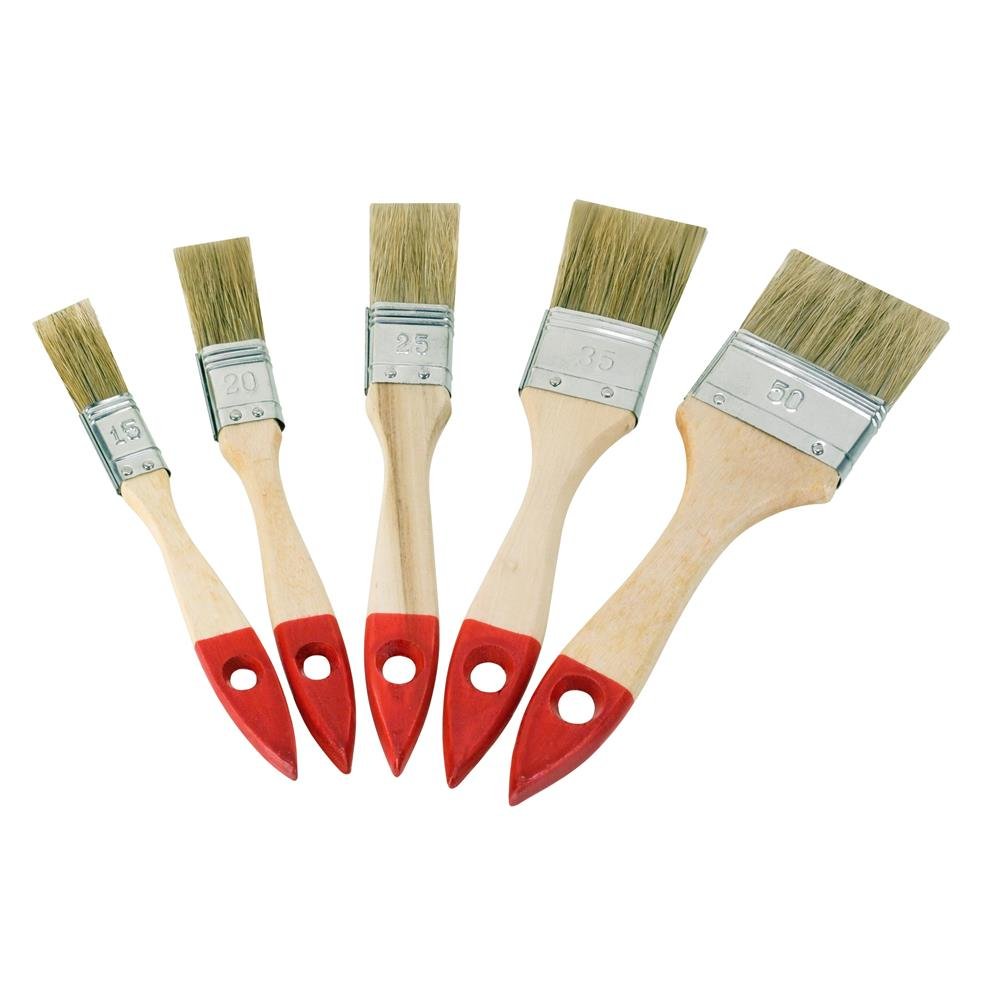 Mako Brush Set, Wood Plastic, Charcoal, 5 teilig