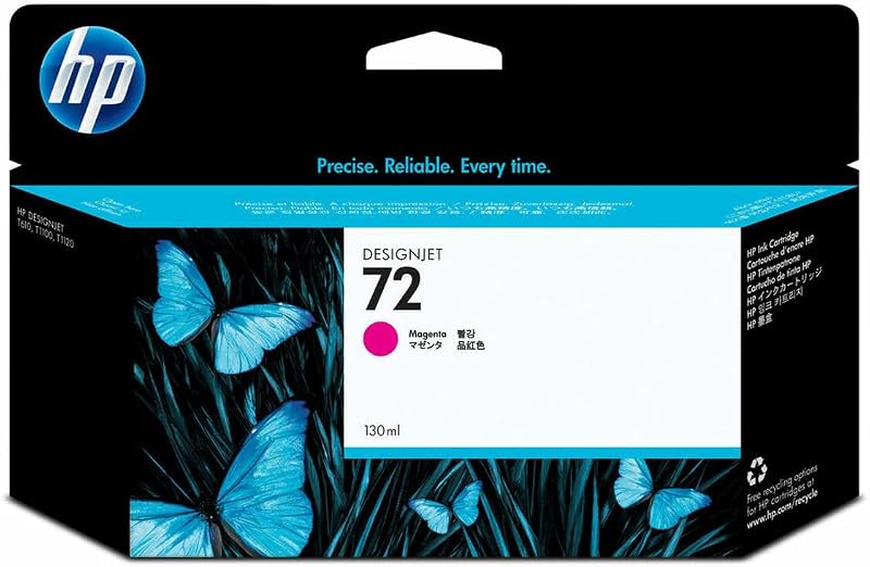 HP 72 Magenta Ink Cartridge C9372A for DesignJet T1100 T1120 T1200 T610 T620