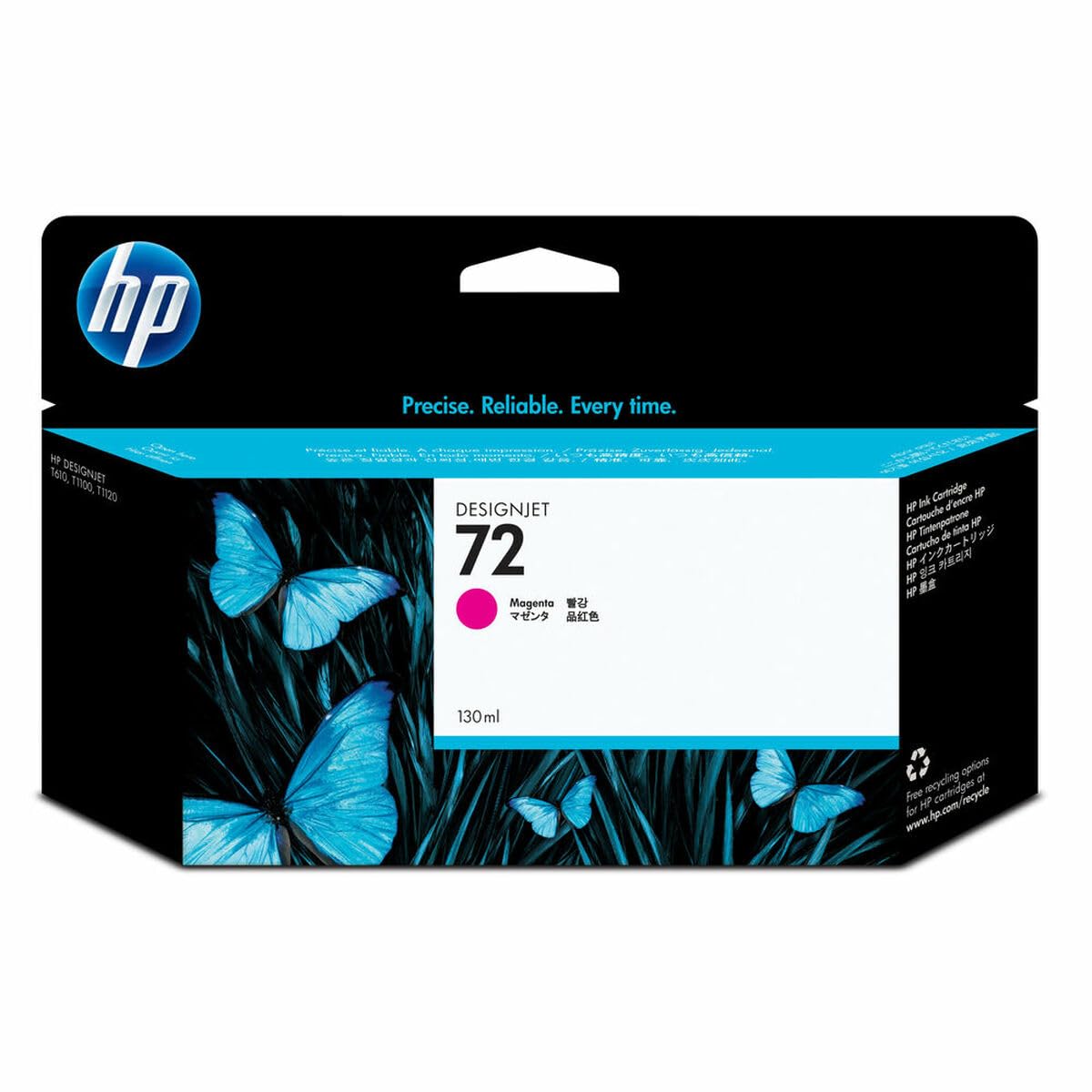 HP 72 - C9372A - 1 x Magenta - Ink cartridge - For DesignJet T1100, T1120, T1200, T1300, T2300, T610, T620, T770, T790, T795