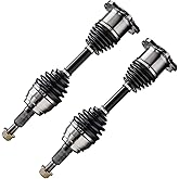 Detroit Axle - 4WD Front CV Axle Shafts for Chevy GMC Silverado Sierra Yukon XL Avalanche 1500 K1500 K2500 Pickup Suburban Tahoe Blazer Escalade ESV EXT 6 Lugs CV Axle Shafts Assembly Pair Replacement