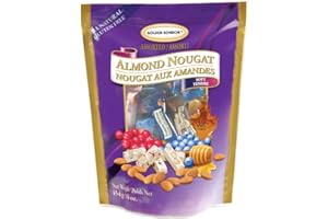 Golden Bonbon Italian Assorted Almond Nougat Candy, Individually Packed Chewy Gluten Free Nougat, Original Full of Almonds, Halal Candy (16 Oz, Assorted Soft)