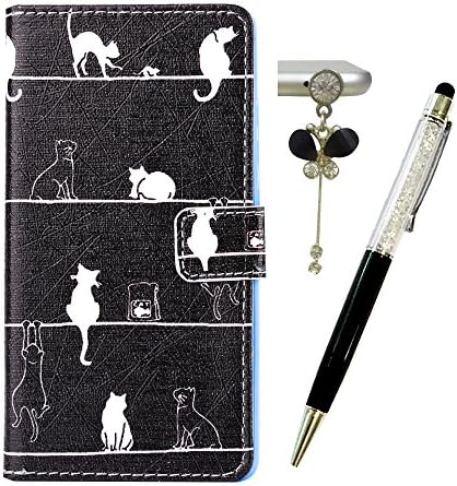Alfort Samsung Galaxy J3 2016 Case, Samsung Galaxy J3 2016 Cover, 3 in 1 Phone Case Shock-Absorption Bumper Cover Fold PU Leather Book Wallet Case Shockproof Bumper Cover( Naughty cat )