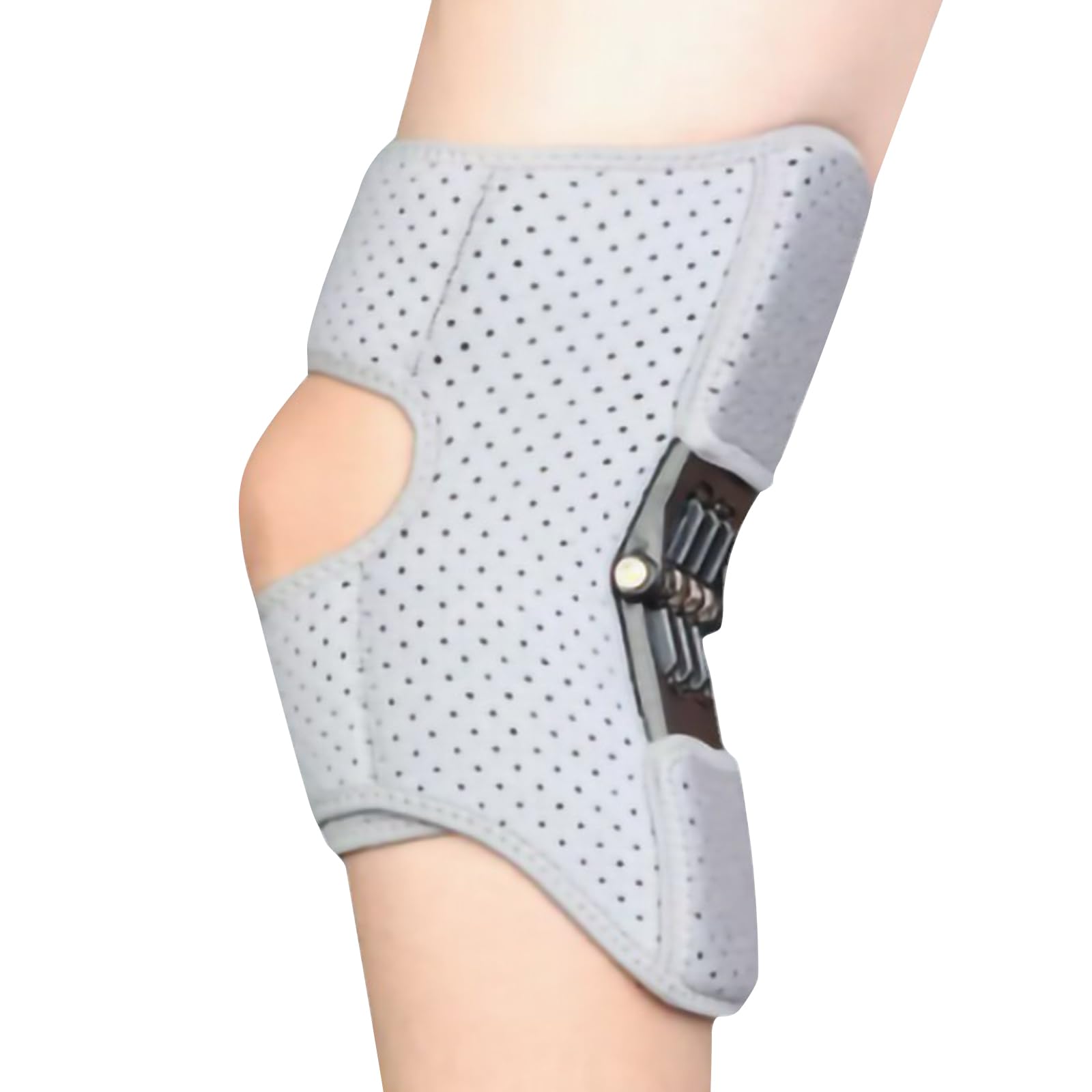 Photo 1 of Adjustable Knee Brace for Women and Men - Hinged Knee Brace Provides Stability, Support & Compression to Painful Knee Joints - Neoprene Knee Support for Senior Citizen, Athletes (Grey)