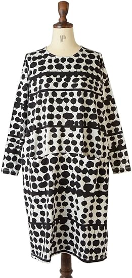 Amazon マリメッコ Marimekko Tikat ティカト Nimla カットソーワンピース S Light Grey Black Col 95 ワンピース チュニック 通販