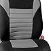 FH Group Car Seat Cover for Back Seat Premium 3D Air Mesh Gray Seat Cover Universal Fit Rear Seat Cover Split Bench Car Seat Protector for Dogs and Kids, Car Interior Accessories for SUV Sedan Van