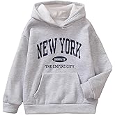 RoseSeek Girl's New York Graphic Cute Hoodie Sweatshirts Long Sleeve Casual Preppy Pullover Tops