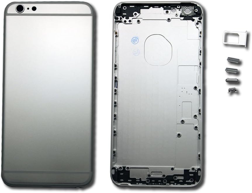 Group Vertical Replacement Back Cover Housing with Frame Compatible with Apple iPhone 6S Plus (Silver) (A1634, A1687, A1699)
