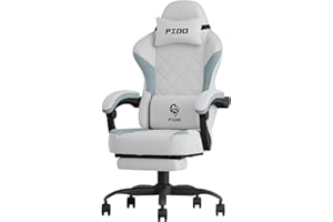 PZDO Office Chair Ergonomic Office Chair with Footrest, Ergonomic Chair for Adults, Gaming Desk Chair with Technology Fabric,