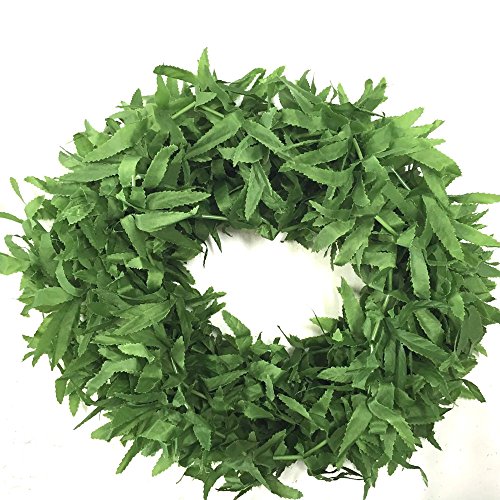 BOSHENG Green Artificial Fern Leaf Tropical Lei Necklaces,Pack of 30