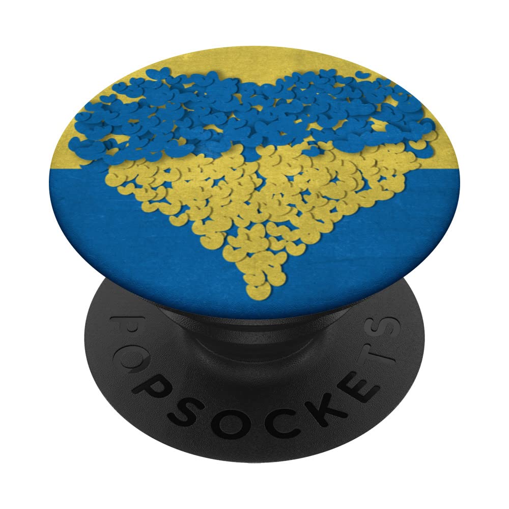 UKRAINE HEART FLAG PopSockets Swappable PopGrip