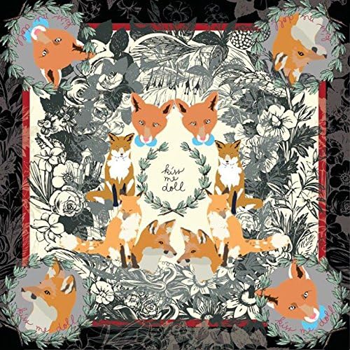 Women 100% Luxury Square Silk Scarf Large Size Exclusive Design Foxy 40"x40"