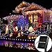 LOENDE Solar String Lights Outdoor 72ft 200LED Blue Green 8 Modes Decorative Lights Christmas Lights for Christmas Tree Patio Lawn Garden Party Wedding Decorations, 100% Waterproof, 2-Year Warranty