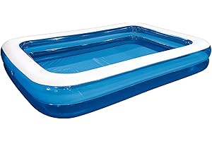 DIMAR GARDEN Inflatable Swimming Pool Outdoor Lawn Ground Rectangular Swimming Pool for Kids or Adults (Max 103x69x20±3 Inch)