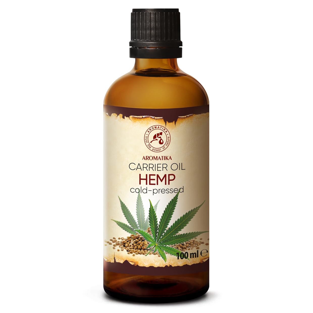 Hemp seed oil 100ml - 100% Pure & Natural Hemp Seed Oil - Benefits for Skin - Hair - Face - Body - Great for Beauty - Relax - Massage - Glass Bottle