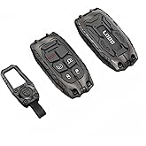 Heavy Zinc Alloy Key fob Cover, Keychain, Key Case, Accessories Compatible with Jeep Grand Cherokee Renegade Dodge Durango Challenger Wrangler Patriot Grand Comander Journey Fiat Dart Chrysler 200 300