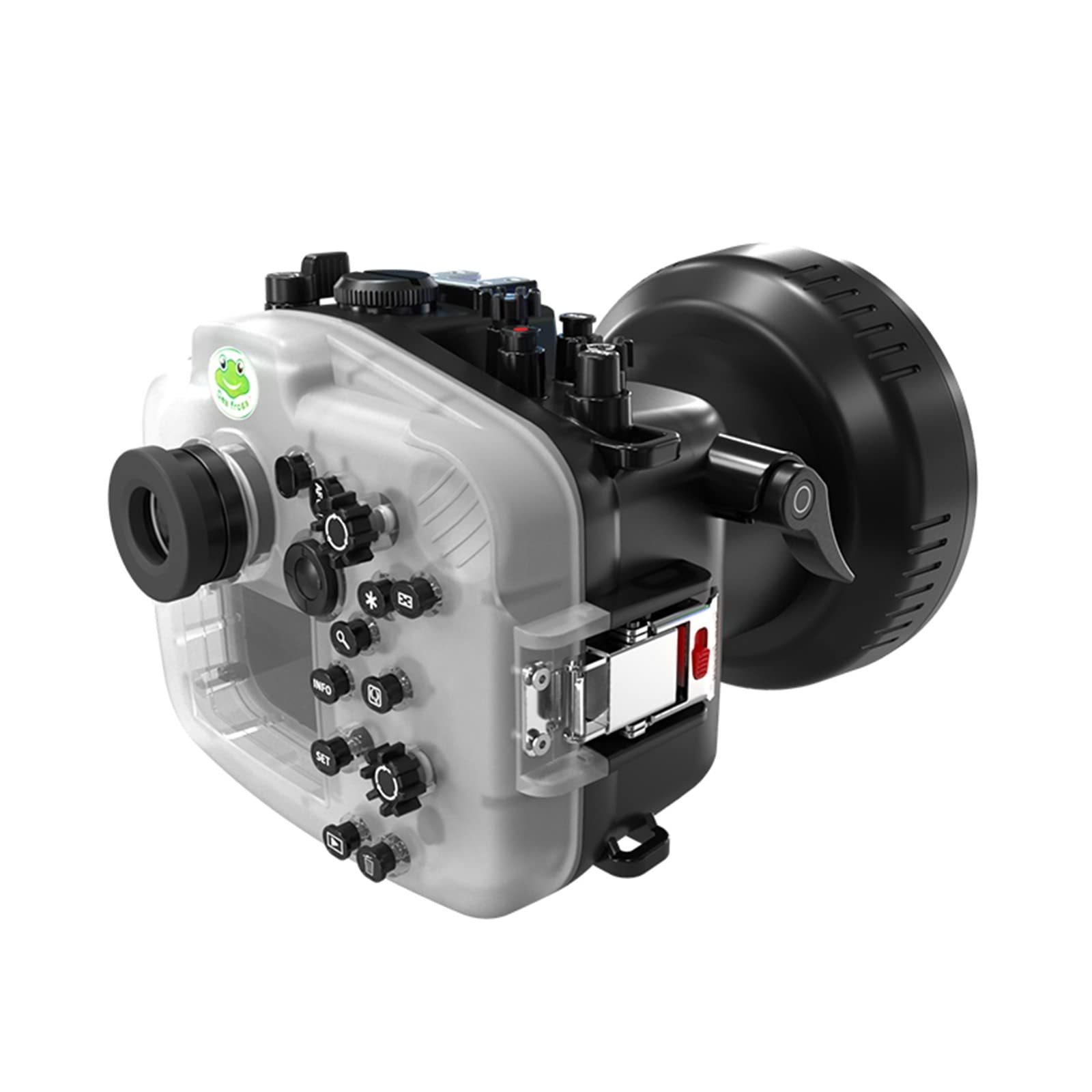 Seafrogs Underwater Housing for Canon EOS R6 Waterproof Case with 100mm Flat Port Compatible with 16-35mm, 24-105mm,100mm and 15-35mm Lens