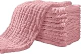 Yoofoss Baby Muslin Squares 10 Pack 30x50cm Rose 100% Cotton view 1
